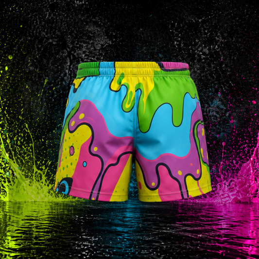 RUGBY SHORT • NEON DRIP