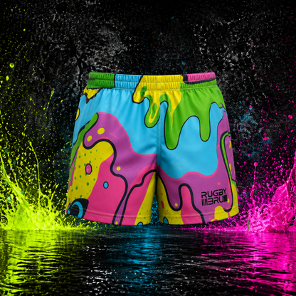RUGBY SHORT • NEON DRIP