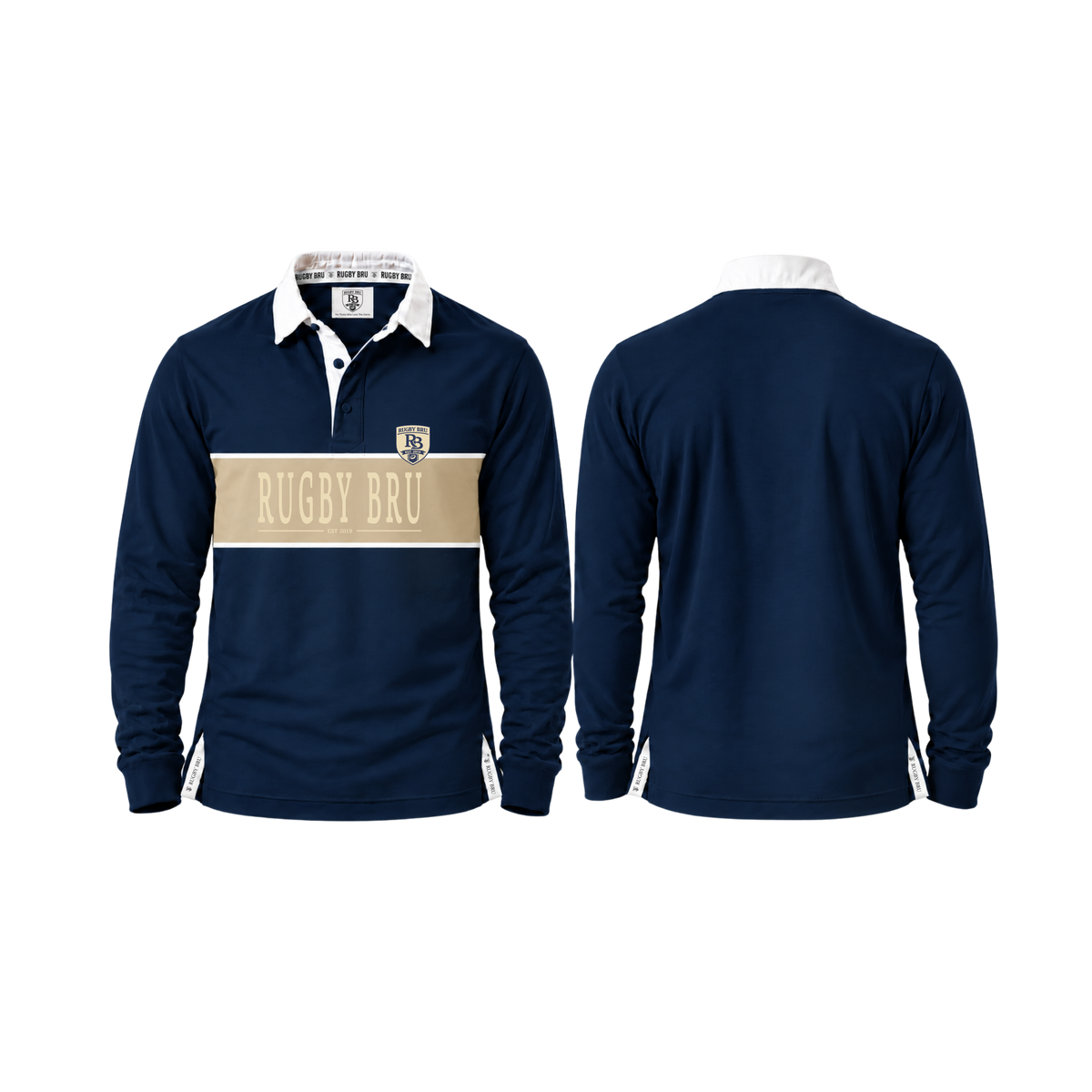 VINTAGE JERSEY • NAVY & BEIGE